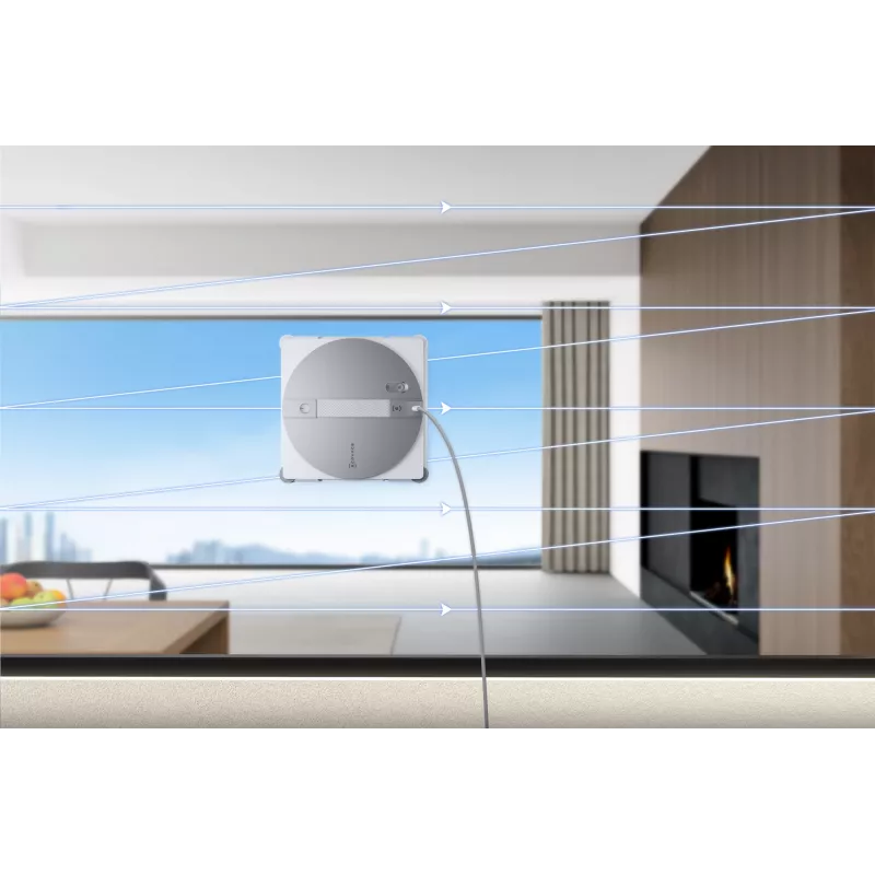 Ikkunanpuhdistusrobotti Ecovacs WINBOT W3 OMNI, akku 4500 mAh, 270×270×76 mm, hopea/valkoinen