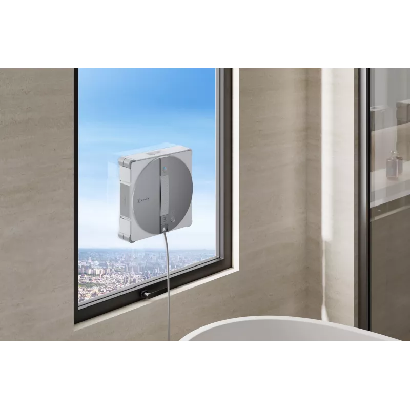 Ikkunanpuhdistusrobotti Ecovacs WINBOT W3 OMNI, akku 4500 mAh, 270×270×76 mm, hopea/valkoinen