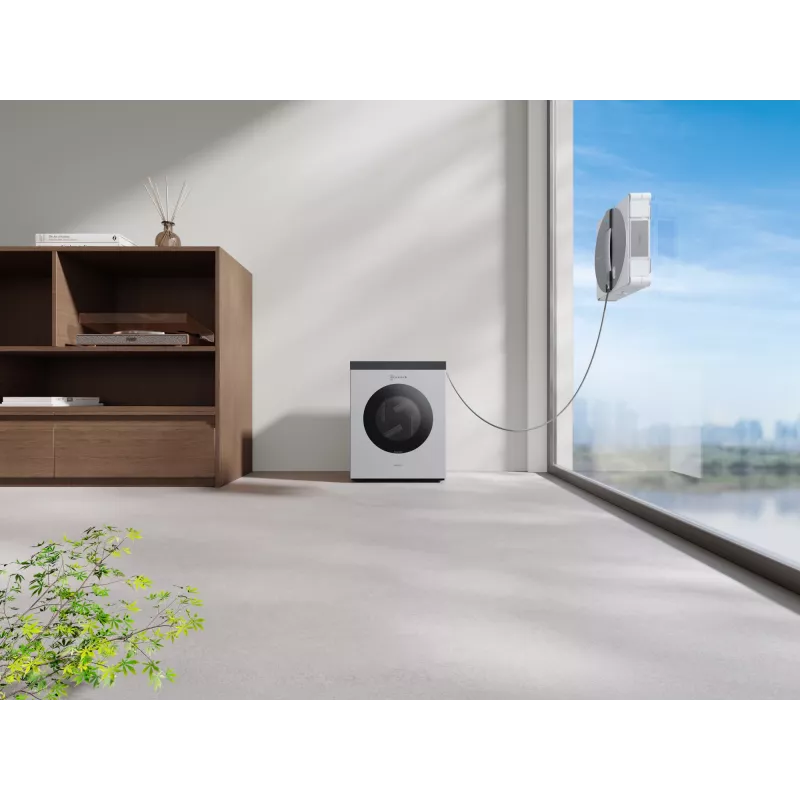 Ikkunanpuhdistusrobotti Ecovacs WINBOT W3 OMNI, akku 4500 mAh, 270×270×76 mm, hopea/valkoinen
