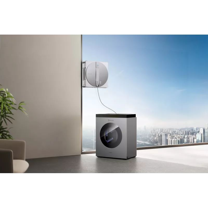 Ikkunanpuhdistusrobotti Ecovacs WINBOT W3 OMNI, akku 4500 mAh, 270×270×76 mm, hopea/valkoinen