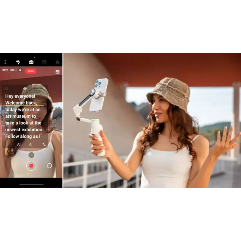 Älypuhelimen kameravakain Insta360 Flow 2 Pro Creator Bundle 360°-kierto