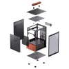 PC-kotelo Jonsbo T6, Mini-Tower, Mini-ITX, musta