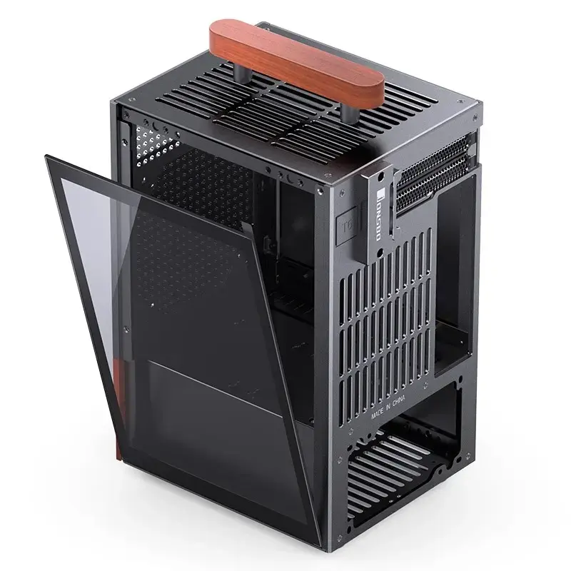 PC-kotelo Jonsbo T6, Mini-Tower, Mini-ITX, musta