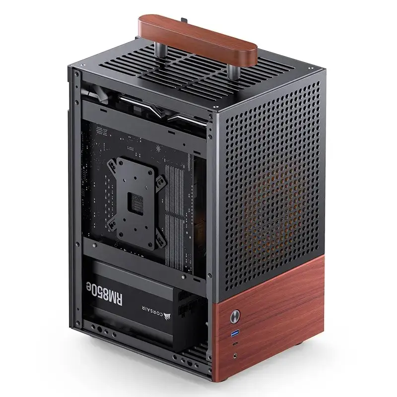 PC-kotelo Jonsbo T6, Mini-Tower, Mini-ITX, musta