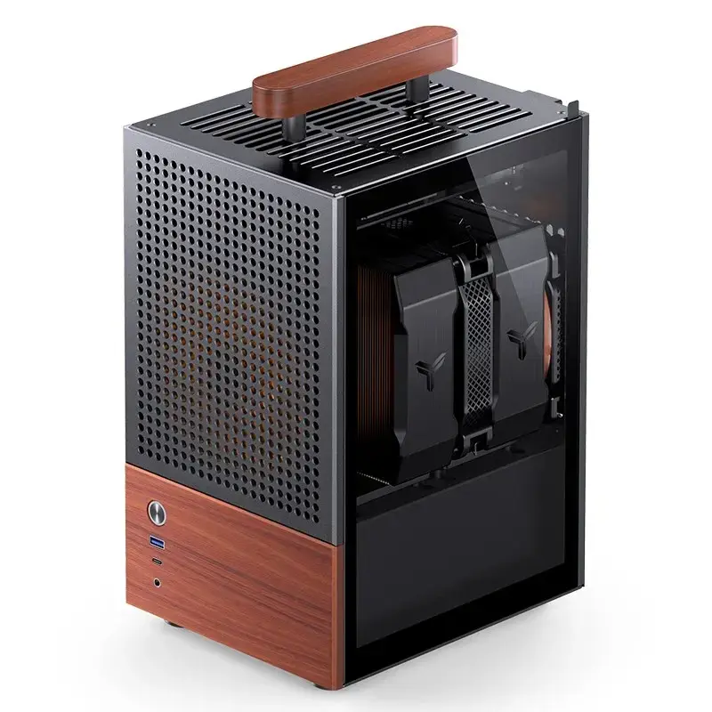PC-kotelo Jonsbo T6, Mini-Tower, Mini-ITX, musta