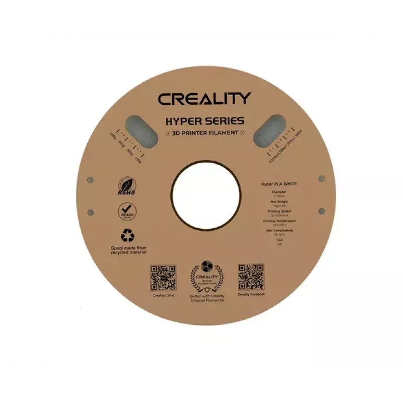 3D-tulostusmateriaali Creality 3D 3301010335 polymaitohappo (PLA) valkoinen 1 kg