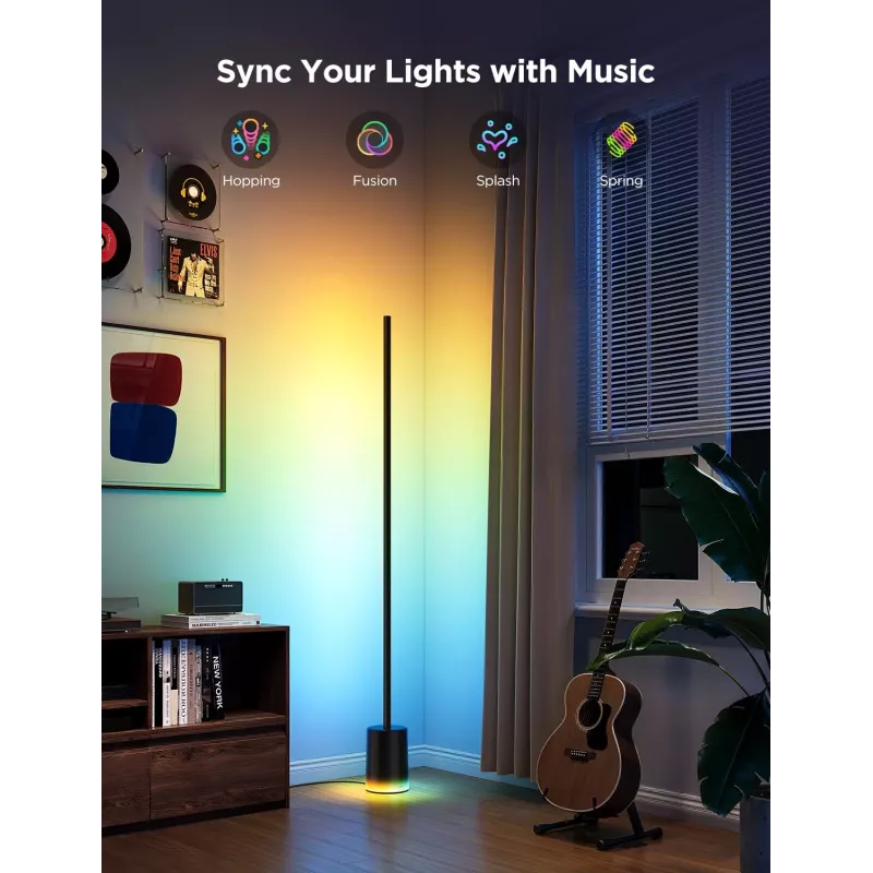 Govee Floor Lamp 2 lattiavalaisin, Matter ready, musta