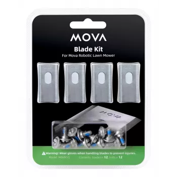 Varaosaterä ruohonleikkuriin MOVA MBKM10 Mova 1000/600 -malliin, 160×120×15 mm, 12 kpl