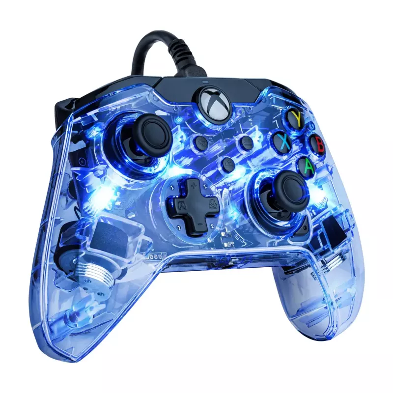 PDP Afterglow johdollinen ohjain, sininen/läpinäkyvä, USB, Xbox One, Series X/S
