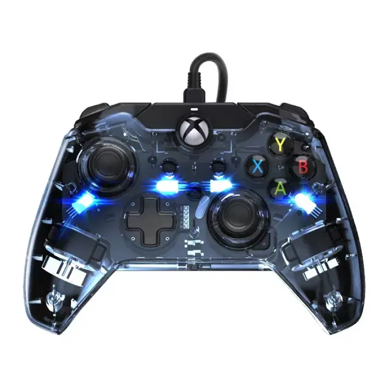 PDP Afterglow johdollinen ohjain, sininen/läpinäkyvä, USB, Xbox One, Series X/S