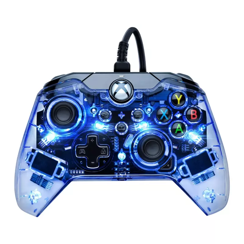 PDP Afterglow johdollinen ohjain, sininen/läpinäkyvä, USB, Xbox One, Series X/S