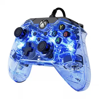 PDP Afterglow johdollinen ohjain, sininen/läpinäkyvä, USB, Xbox One, Series X/S