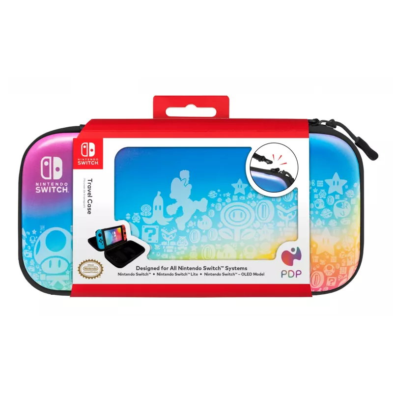PDP ohut Deluxe: Star Spectrum kovakuorinen laukku Nintendo monivärinen