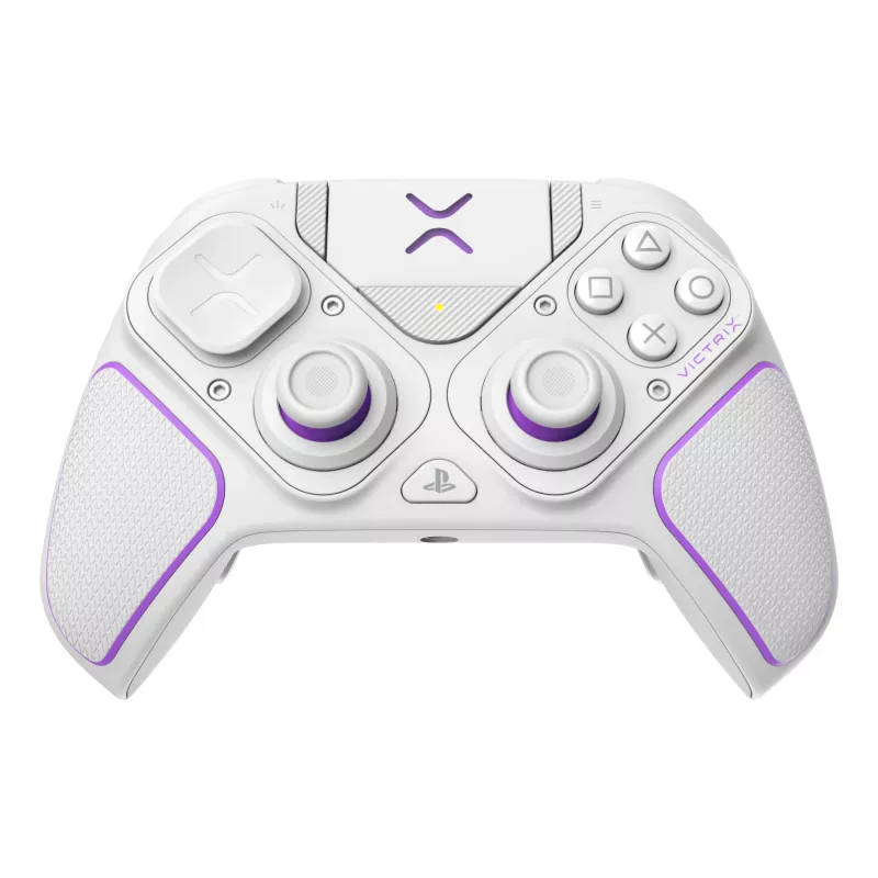 Peliohjain VICTRIX 052-002-WH johdollinen & langaton RF/USB, USB-C, 2000mAh, PC/PS4/PS5, violetti/valkoinen
