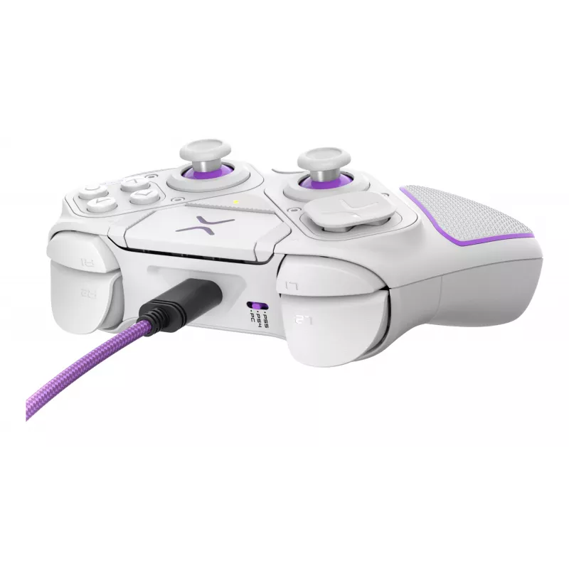 Peliohjain VICTRIX 052-002-WH johdollinen & langaton RF/USB, USB-C, 2000mAh, PC/PS4/PS5, violetti/valkoinen
