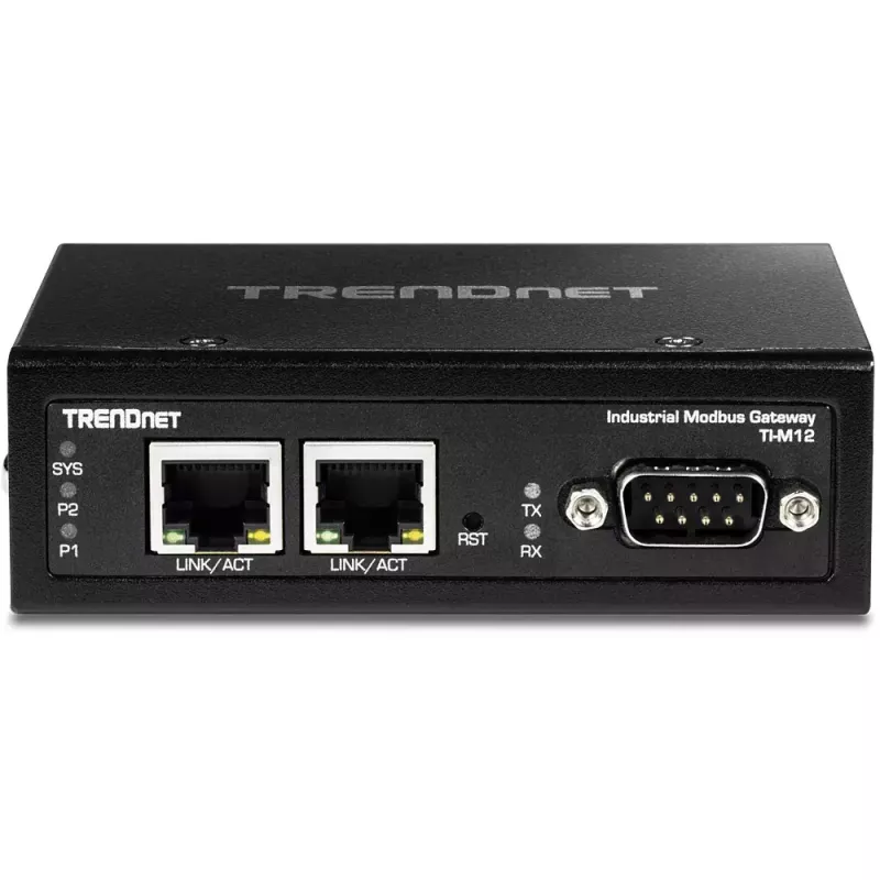 Gateway-ohjain Trendnet TI-M12 10 100 Mbit/s metalli DIN-kisko