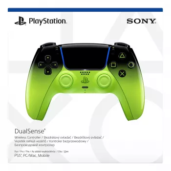 Peliohjain Sony DualSense PlayStation 5:lle — Bluetooth/USB, musta/vihreä, analoginen/digitaalinen, USB-C