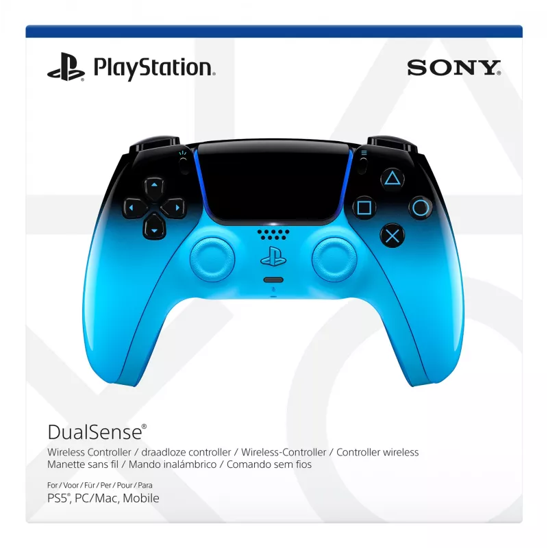 Peliohjain Sony DualSense PlayStation 5:lle, Bluetooth/USB, musta/sininen, USB-C, paristokäyttöinen