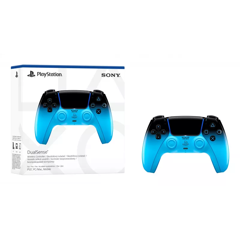 Peliohjain Sony DualSense PlayStation 5:lle, Bluetooth/USB, musta/sininen, USB-C, paristokäyttöinen
