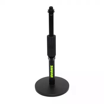 Pöytämikrofoniteline Shure SH-DESKTOP1, pyöreä metallijalusta, 3/8 tuuman kierre, korkeus 26,7–40,6 cm, musta