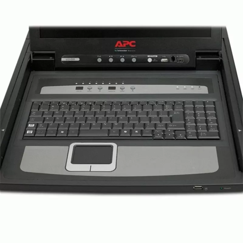 APC 17 tuuman räkki-LCD-konsoli integroidulla analogisella 8-porttisella KVM-kytkimellä