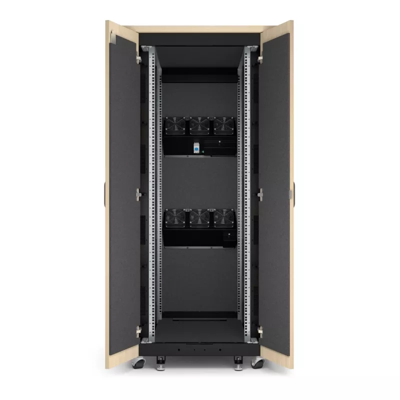 APC NetShelter Soundproof, 32U, palvelinkehikko, 230V, vaahtera