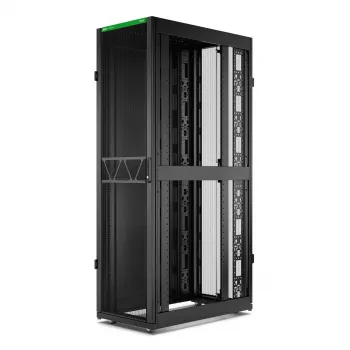 APC NetShelter SX Server Rack Gen 2, 45U, 2124H x 600W x 1070D mm, sivuseinillä, musta