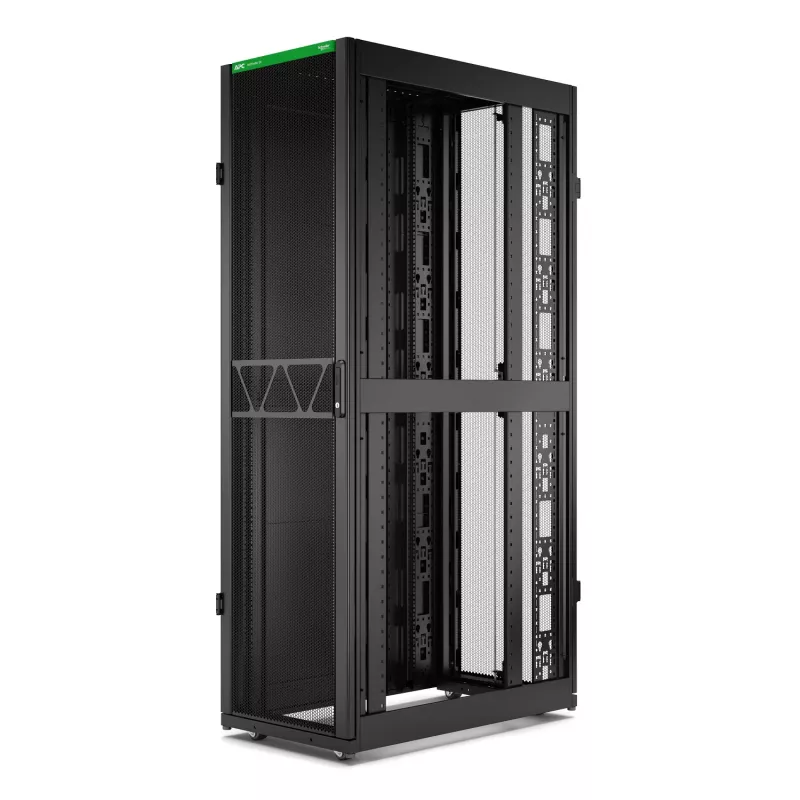 APC NetShelter SX Server Rack Gen 2, 45U, 2124H x 600W x 1070D mm, sivuseinillä, musta