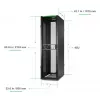 APC NetShelter SX Server Rack Gen 2, 45U, 2124H x 600W x 1070D mm, sivuseinillä, musta