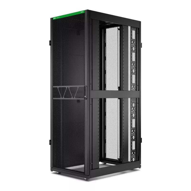 APC NetShelter SX Server Rack Gen 2, 45U, 2124H x 750W x 1070D mm, sivuseinillä, musta