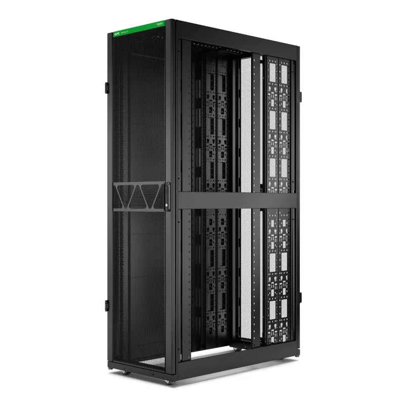APC NetShelter SX Server Rack Gen 2, 45U, 2124H x 600W x 1200D mm, sivuseinillä, musta