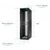 APC NetShelter SX Server Rack Gen 2, 45U, 2124H x 600W x 1200D mm, sivuseinillä, musta