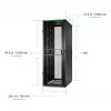 APC NetShelter SX Server Rack Gen 2, 45HE, 2124H x 750B x 1200T mm, sivuseinillä, musta