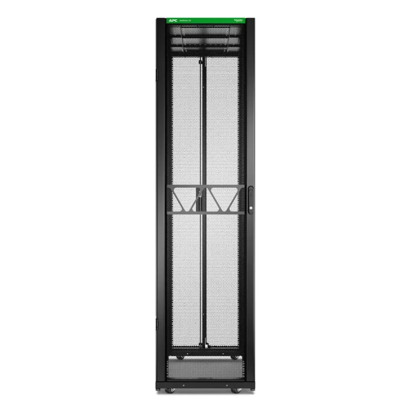 APC NetShelter SX Server Rack Gen 2, 48HE, 2258H x 600B x 1200T mm, sivuseinillä, musta