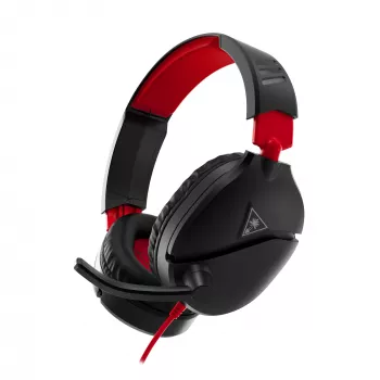 Over-Ear-stereopelikuulokkeet Turtle Recon 70 — musta, johdollinen stereo, säätimet yhdessä korvakupissa