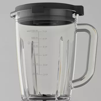 Pöytämikseri Electrolux E6TB1-6ST — 1,75 L kulho, 1400 W, kiertosäädin, musta/ruostumaton teräs/läpinäkyvä