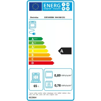 Electrolux EOF3H50BK 65 L 2090 W musta, ruostumaton teräs