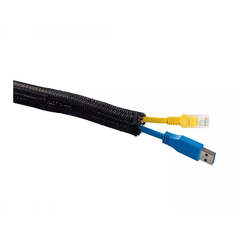 Kaapelinsukka Multibrackets M Universal Cable Sock Self Wrap Basic 19 mm musta 50 m, polyesteri, -50–150 °C