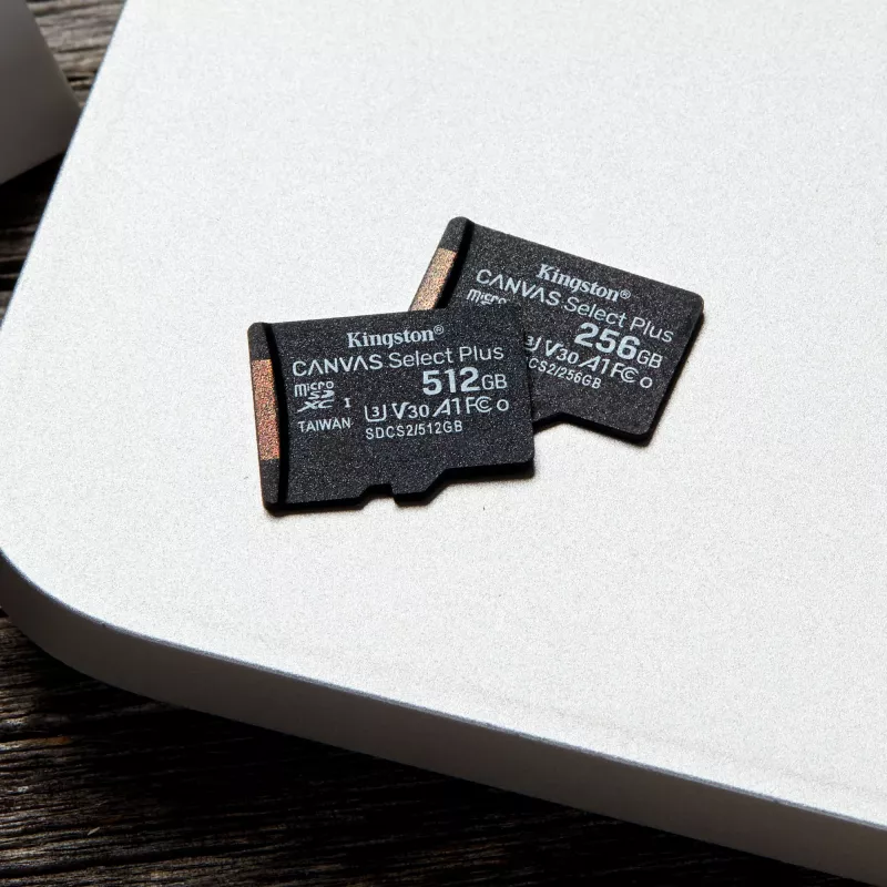 Kingston Technology Canvas Select 256GB microSDXC Plus 100R A1 C10 -kortti + sovitin
