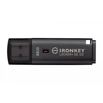 USB-muistitikku KINGSTON IronKey Locker Plus 50 G2 32 GB, USB 3.2 Gen 1 Type-A, AES-256, FIPS 197