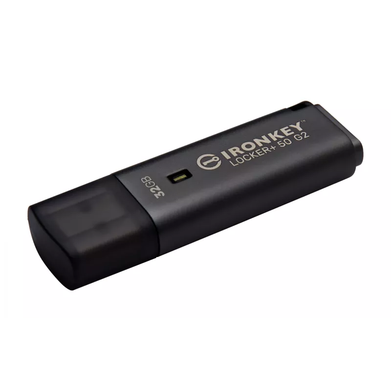 USB-muistitikku KINGSTON IronKey Locker Plus 50 G2 32 GB, USB 3.2 Gen 1 Type-A, AES-256, FIPS 197