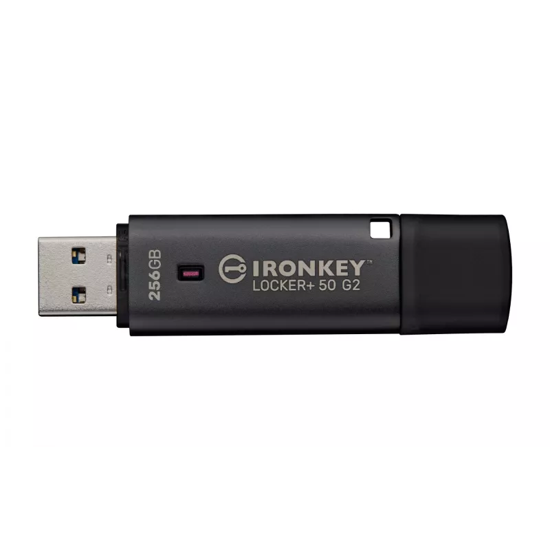 USB-muistitikku KINGSTON IronKey Locker Plus 50 G2 256 GB, USB Type-A, USB 3.2 Gen 1, AES-256, FIPS 197