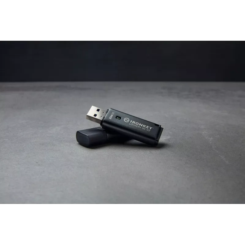 USB-muistitikku KINGSTON IronKey Locker Plus 50 G2 256 GB, USB Type-A, USB 3.2 Gen 1, AES-256, FIPS 197
