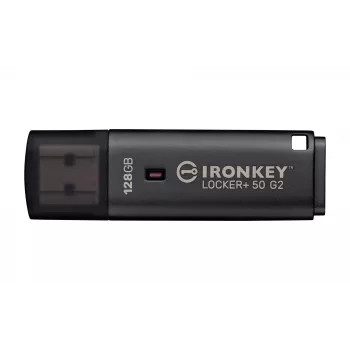 USB-muistitikku KINGSTON IronKey Locker Plus 50 G2 128GB, USB Type-A, USB 3.2 Gen 1, AES-256, FIPS 197