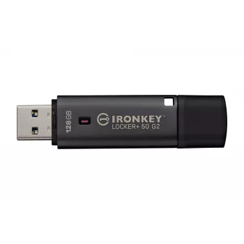 USB-muistitikku KINGSTON IronKey Locker Plus 50 G2 128GB, USB Type-A, USB 3.2 Gen 1, AES-256, FIPS 197