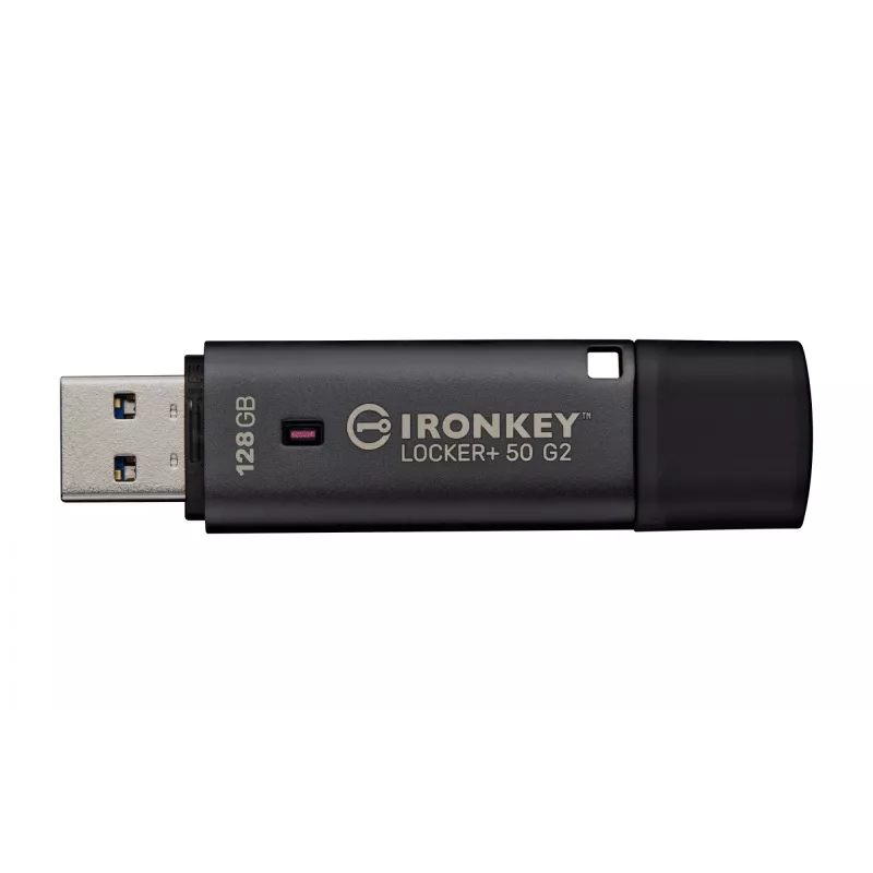 USB-muistitikku KINGSTON IronKey Locker Plus 50 G2 128GB, USB Type-A, USB 3.2 Gen 1, AES-256, FIPS 197