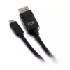 C2G USB-C–DisplayPort-sovitinkaapeli 4K 30 Hz 1,8 m musta