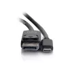 C2G USB-C–DisplayPort-sovitinkaapeli 4K 30 Hz 1,8 m musta