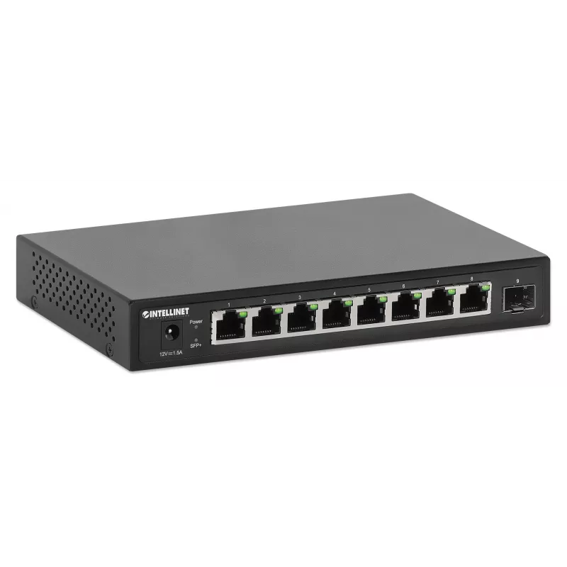 Intellinet 9-porttinen kytkin 8 x 2,5G Ethernet-porttia ja 1 SFP+ uplink
