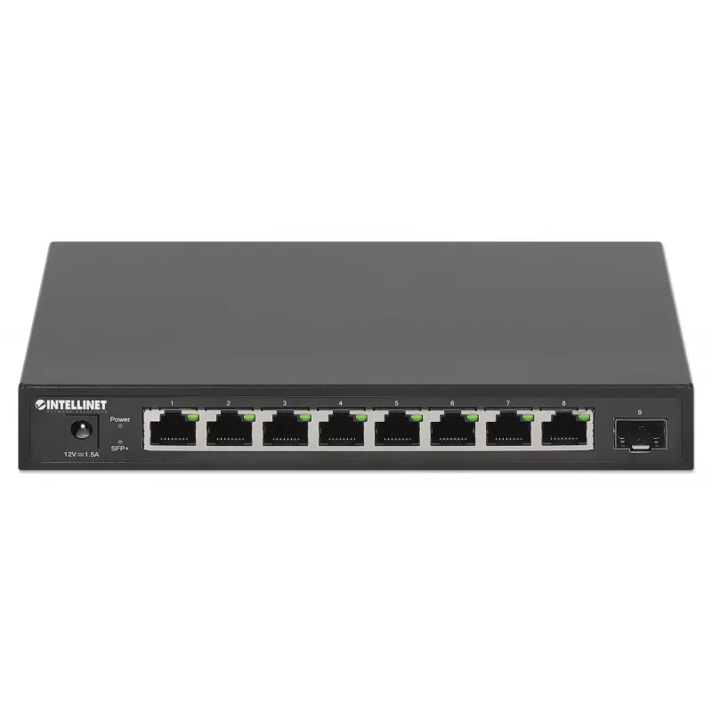 Intellinet 9-porttinen kytkin 8 x 2,5G Ethernet-porttia ja 1 SFP+ uplink